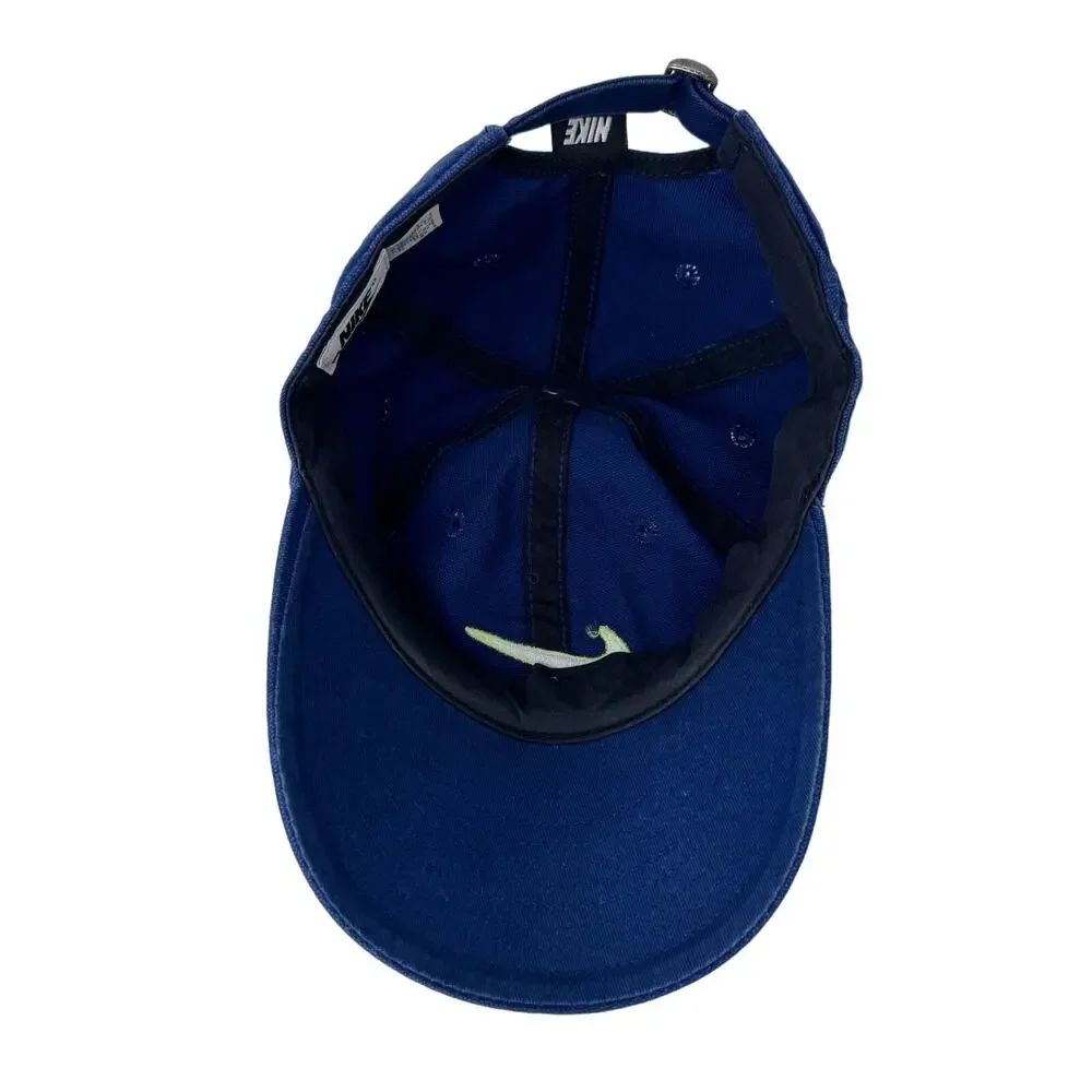 Vintage Nike Embroidered Swoosh‎ Adjustable Hat Cap 100% Cotton Blue Youth OS